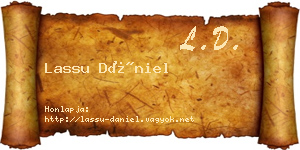 Lassu Dániel névjegykártya
